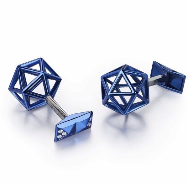 Blue Cuff Link Set